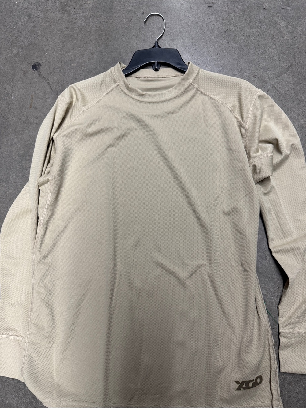 Men’s Long Sleeve Performance Tee in Light Beige